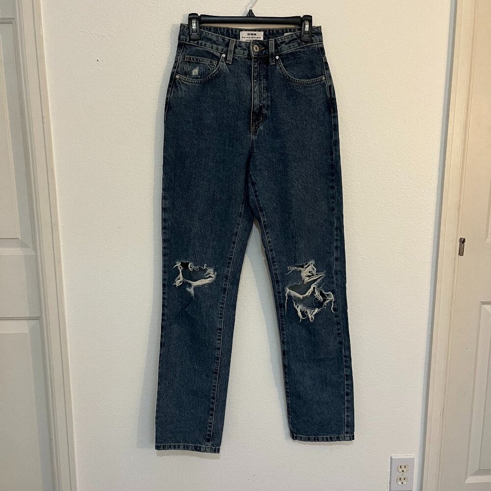 Cotton On | Long Straight Leg Ripped Jeans, size 4